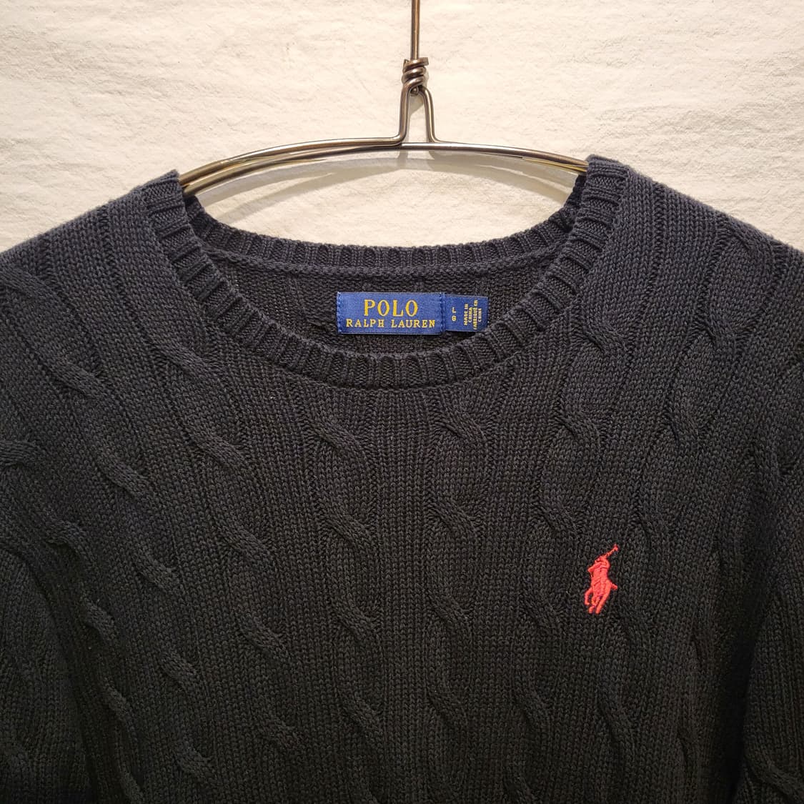 폴로 랄프로렌 블랙 꽈배기 니트 상품이미지2
