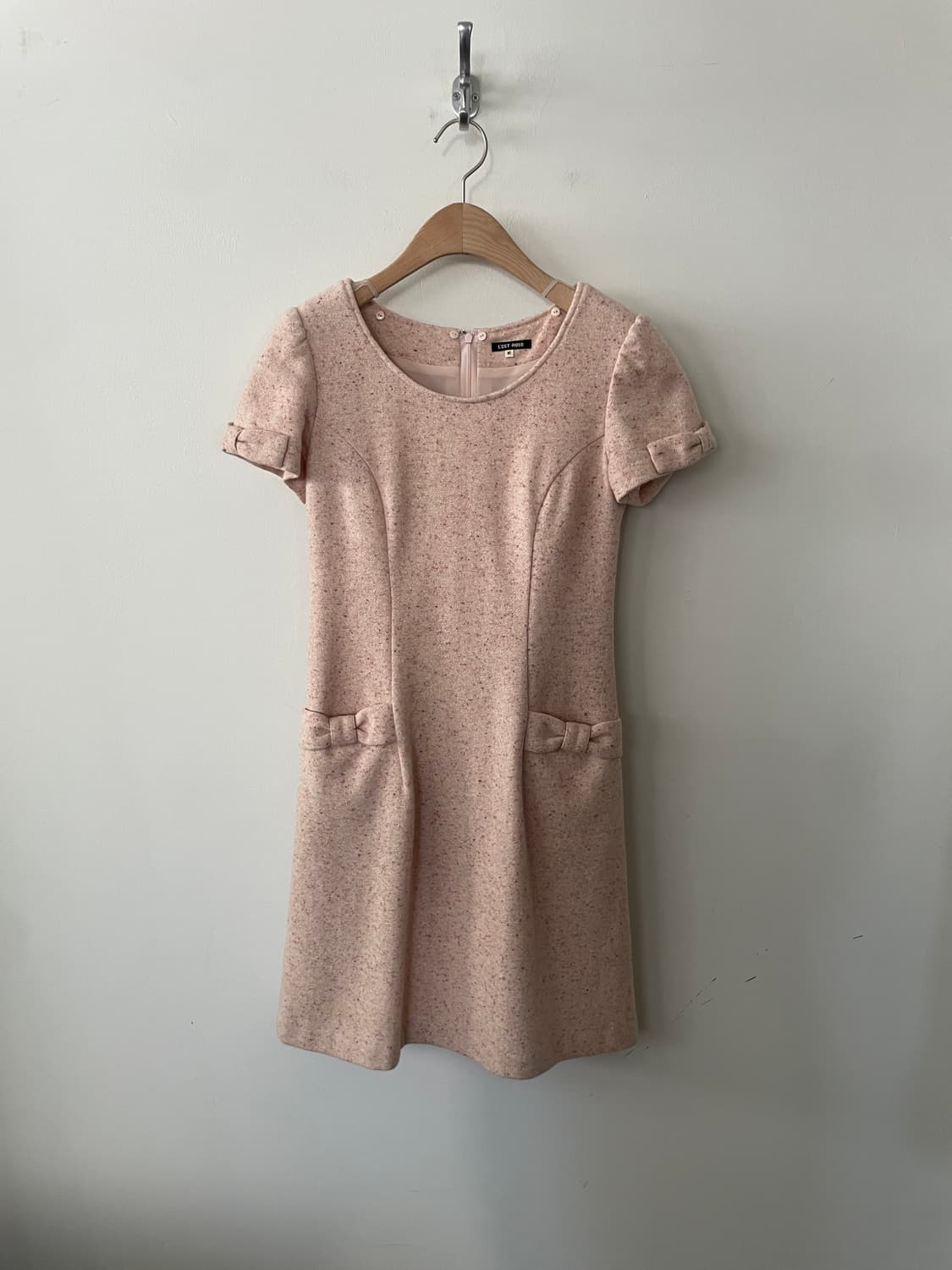 vintage ribbon rabbit fur midi dress 상품이미지3