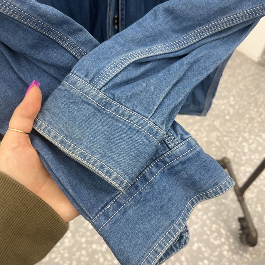 디젤 90s 올드스쿨 빈티지 트러커 데님 셔츠 M C06892 상품이미지7