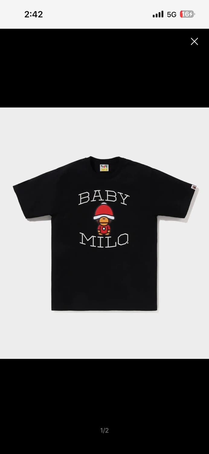 (새상품)베이프 베이비 마일로 티셔츠 상품이미지1