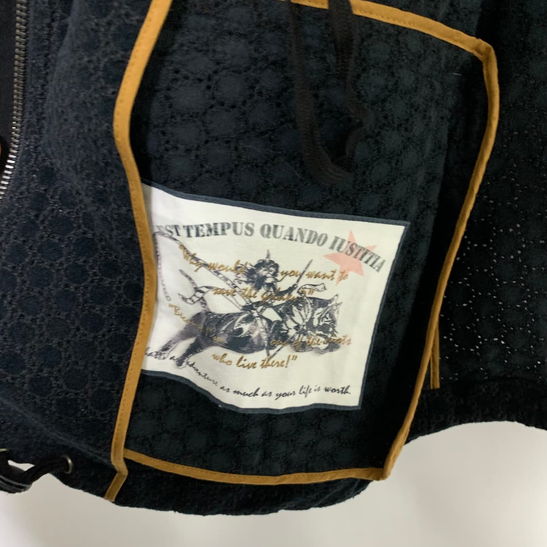 TIME 타임 지퍼 하이넥 견장 블랙 패턴 코트 자켓 상품이미지6