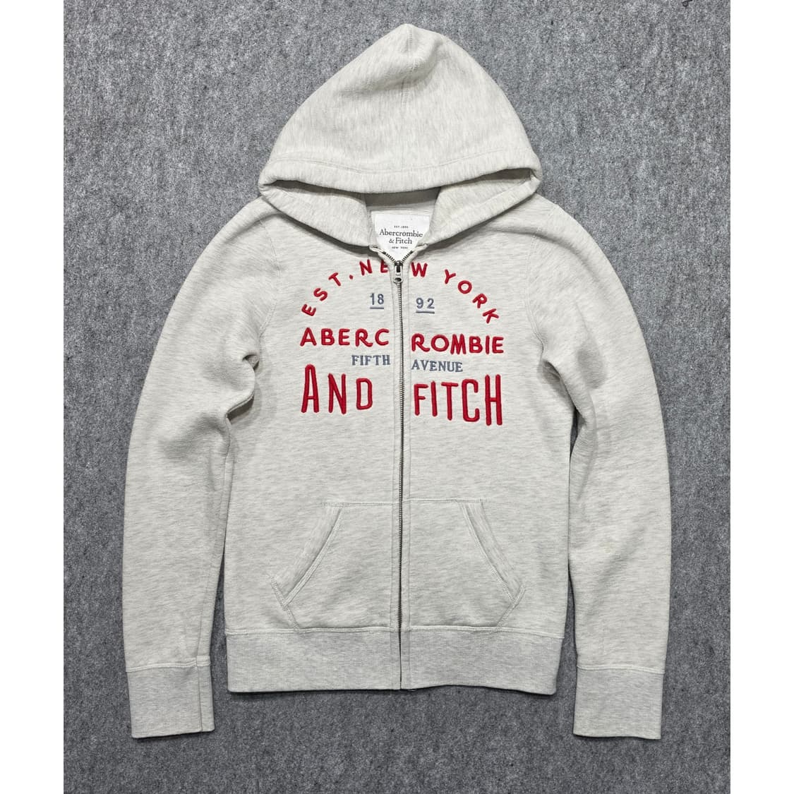 아베크롬비 앤 피치 Y2K 스펠 자수 로고 후드집업 L 상품이미지1
