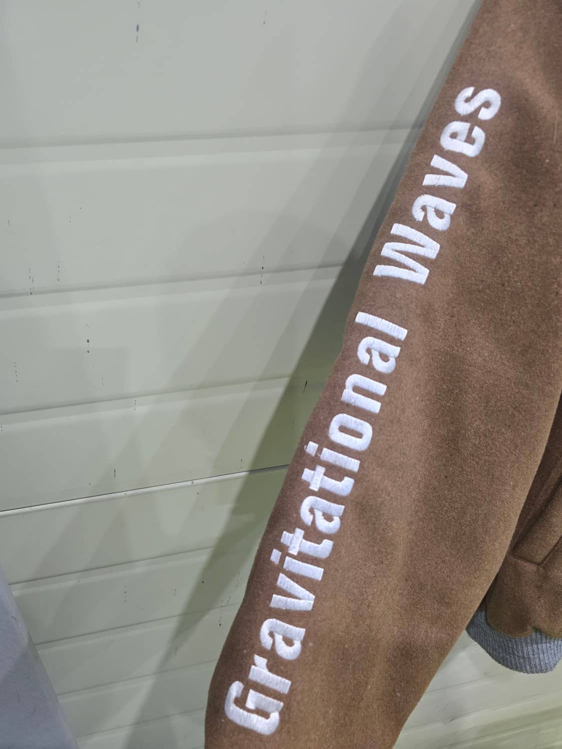 Attention 브라운 후드 스타디움 자켓 상품이미지2