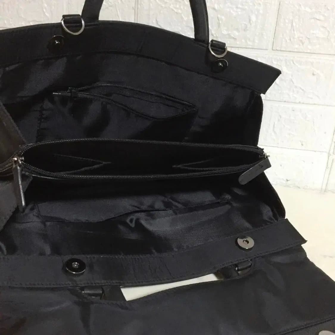 요지 야마모토 Y'SACCS 소가죽 나일론 토트백 상품이미지6