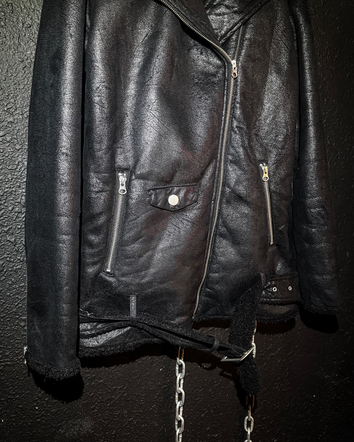 SLY – Faux Shearling Biker Jacket 상품이미지3