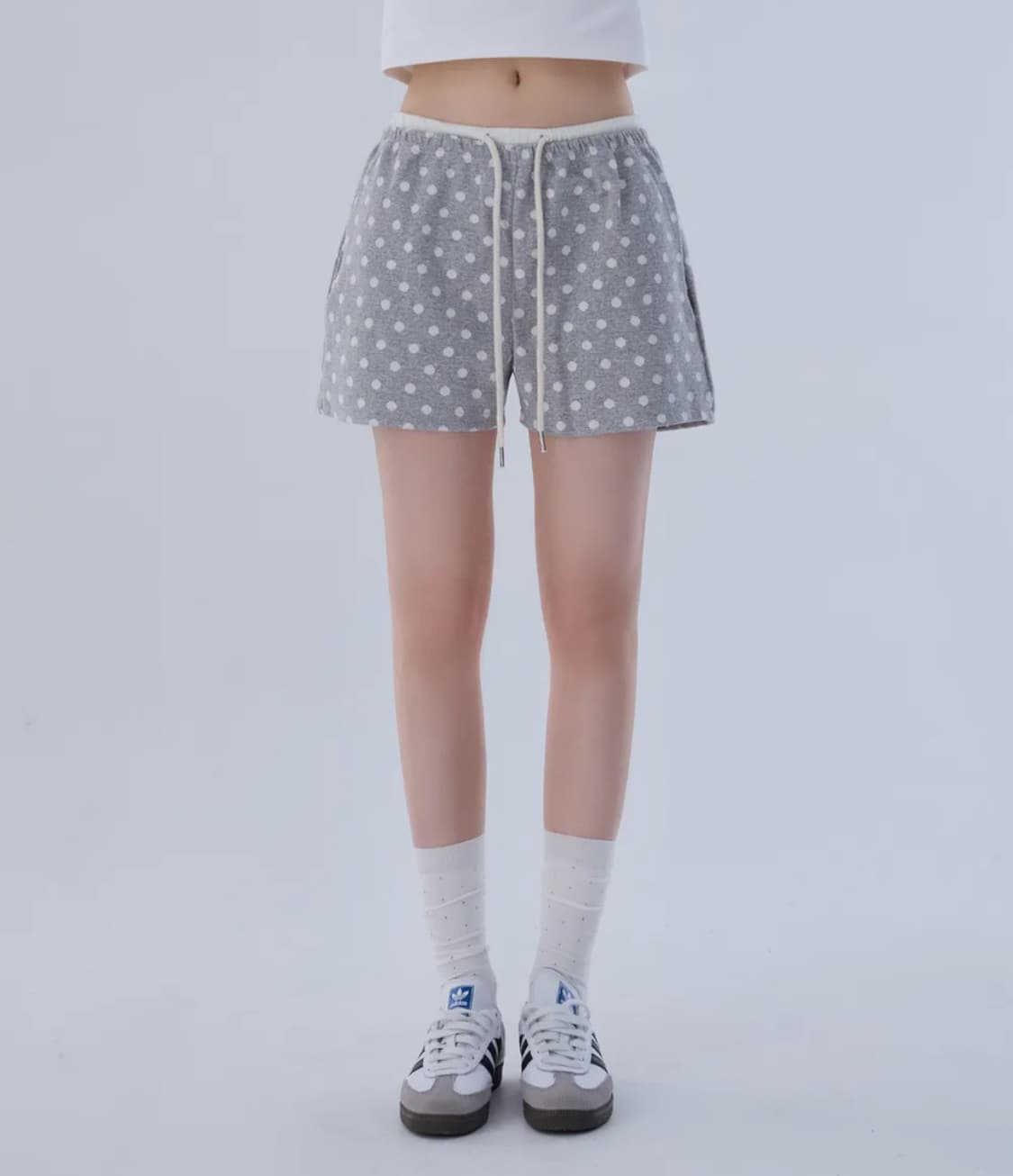 도트 하프 팬츠 멜란지 상품이미지1