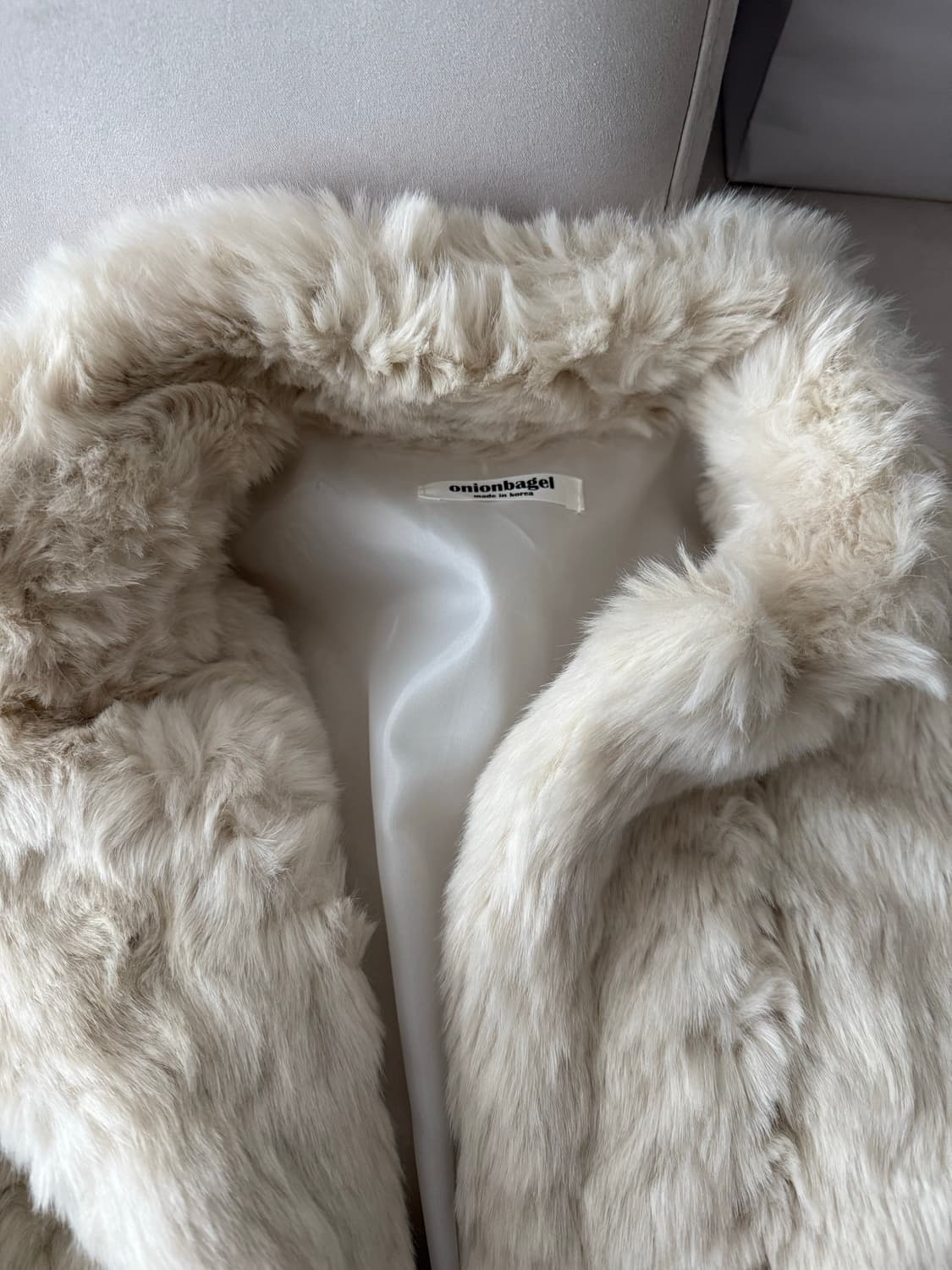 아이보리 퍼코트 상품이미지3