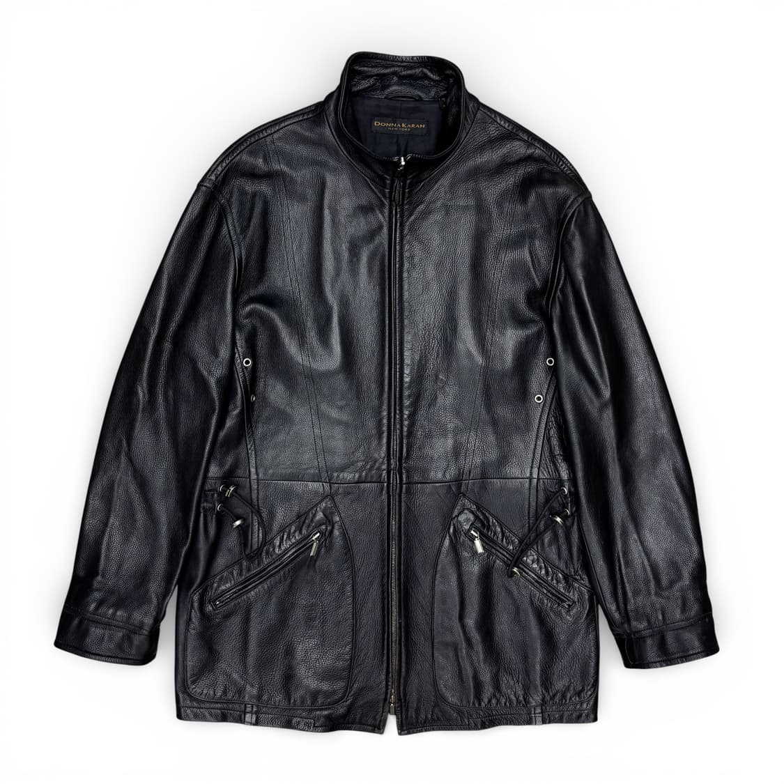 90's 도나 카란 레더 자켓 상품이미지1