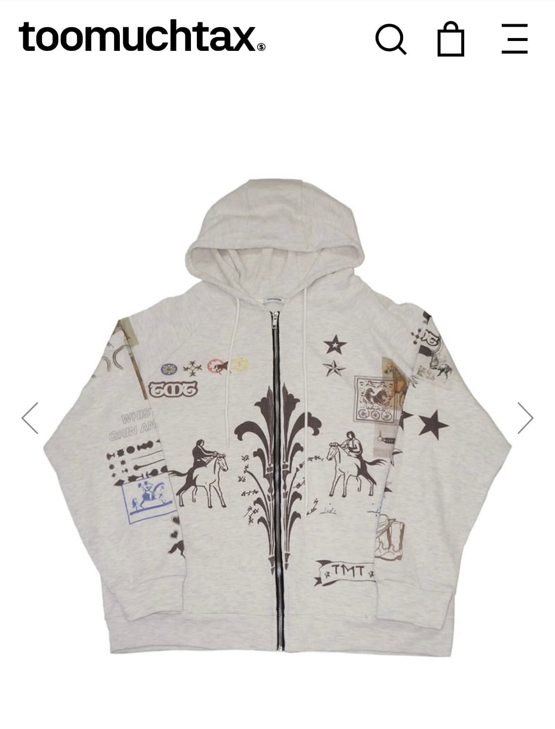 tmt 투머치택스 와플 후드집업 (제니 후드집업) 상품이미지3