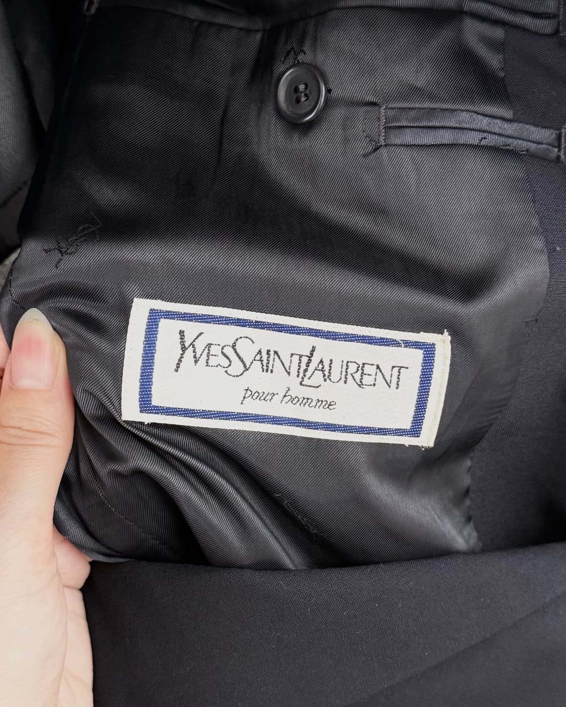 이브 생 로랑 네이비 골드 버튼 블레이저 상품이미지7