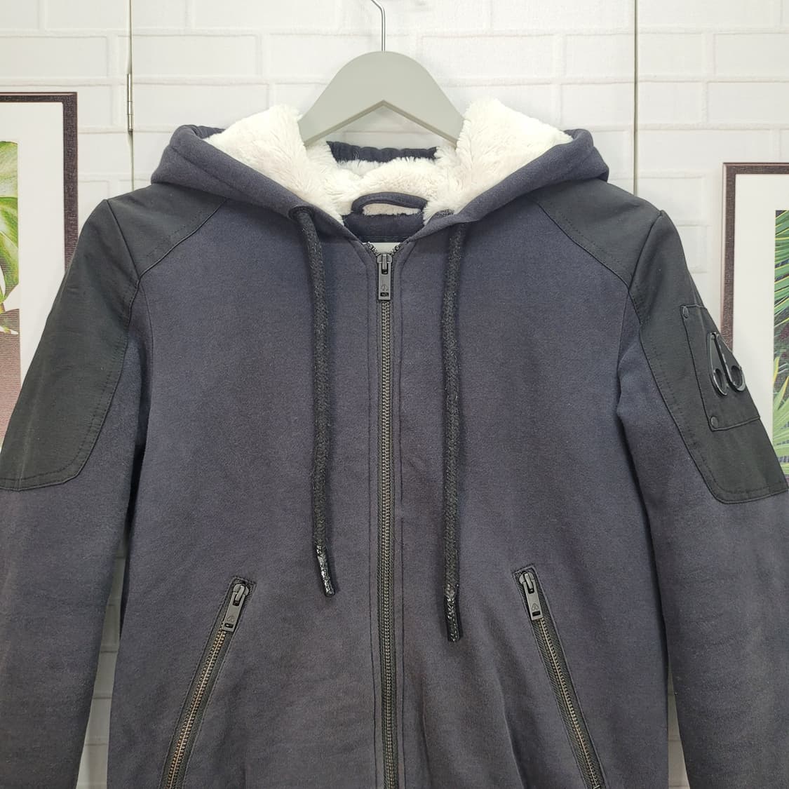 무스너클 칼링턴 후드 집업 자켓 블랙 S사이즈 상품이미지3