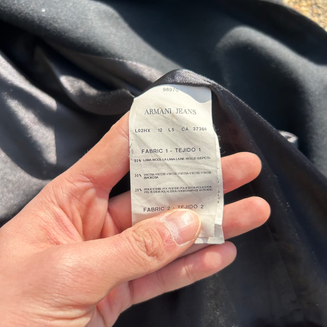 아르마니 진스(armani jeans) 블랙 코트 상품이미지6