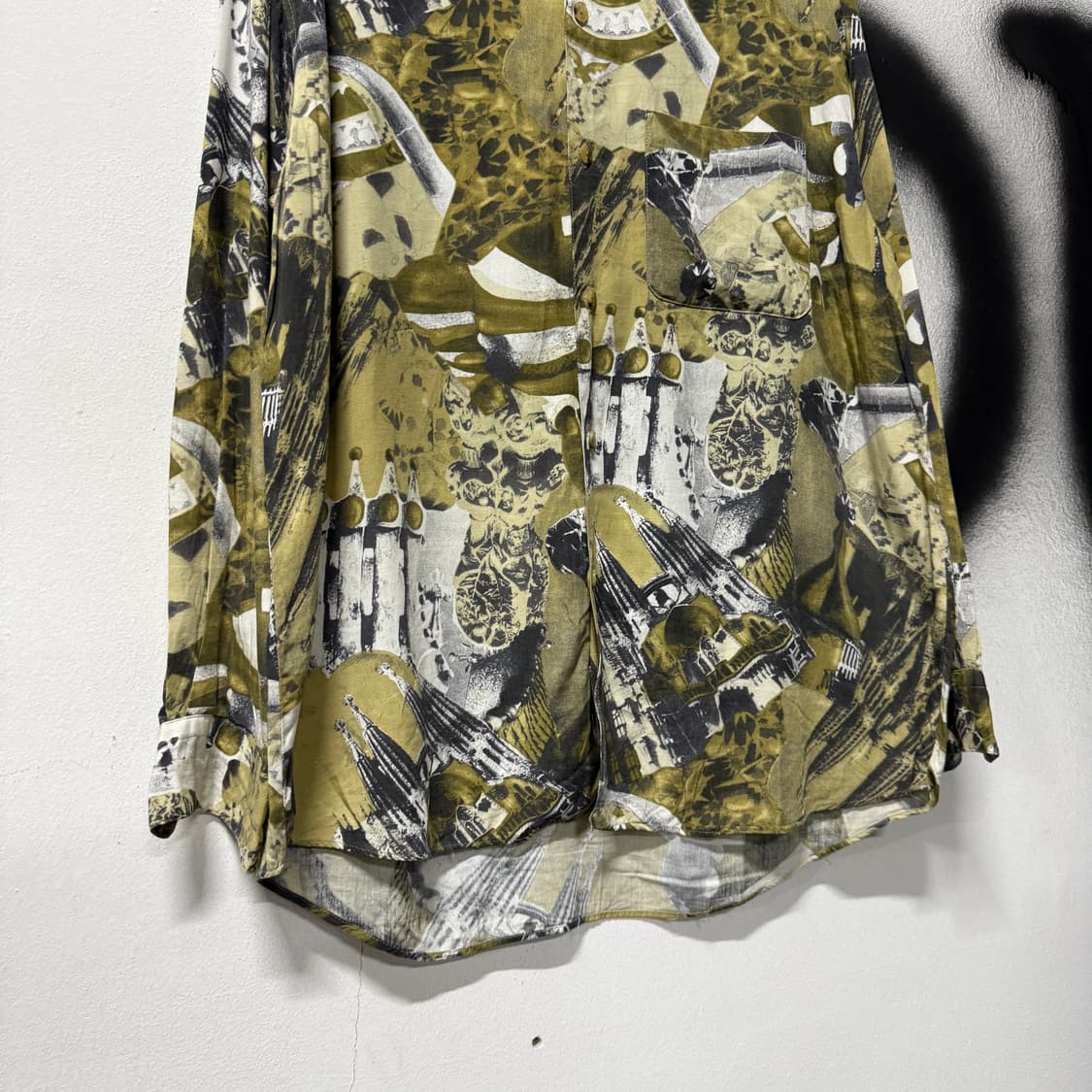 VTG 빈티지 빅사이즈 유럽풍 패턴 원포켓 긴팔 셔츠 상품이미지4