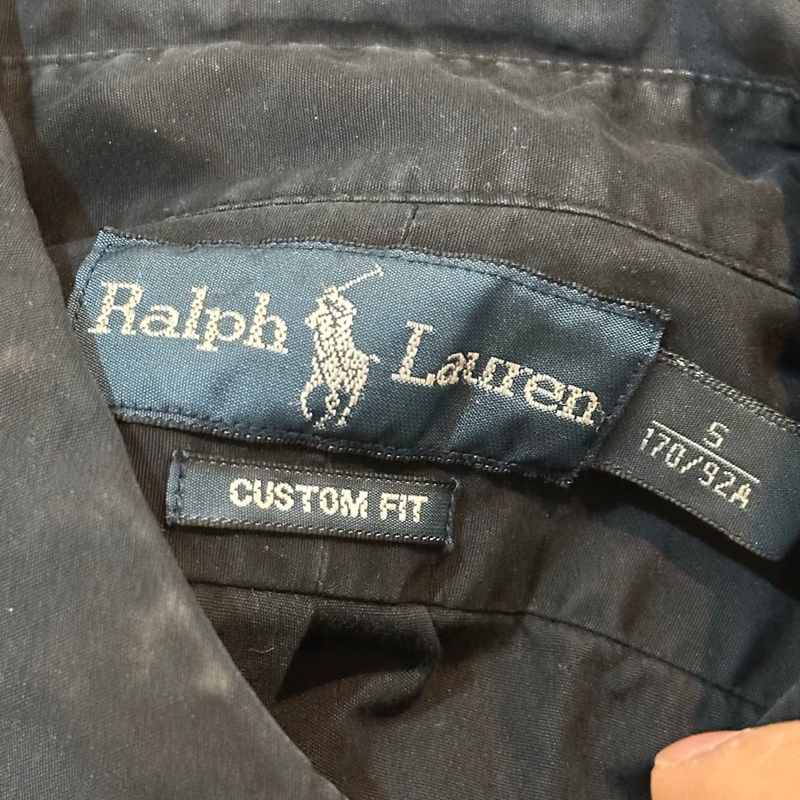 S 폴로랄프로렌 커스텀핏 블랙 코튼 셔츠 상품이미지4