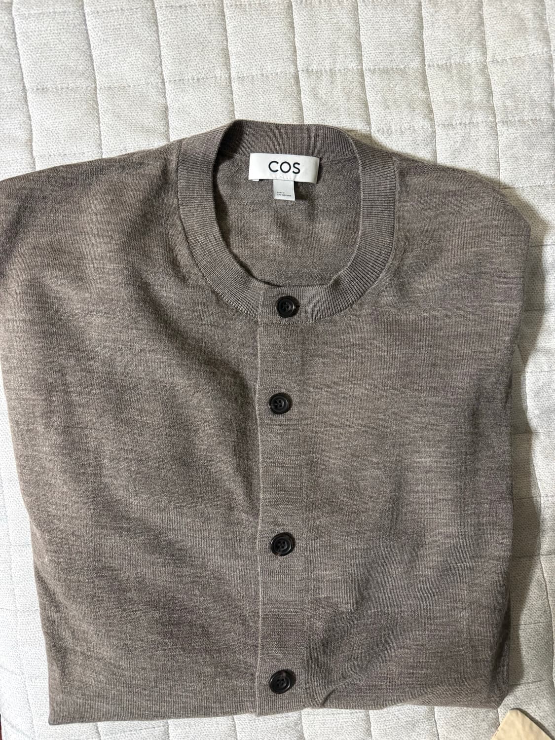 cos(코스)메리노 울 크루넥 가디건 그레이 멜란지 상품이미지2