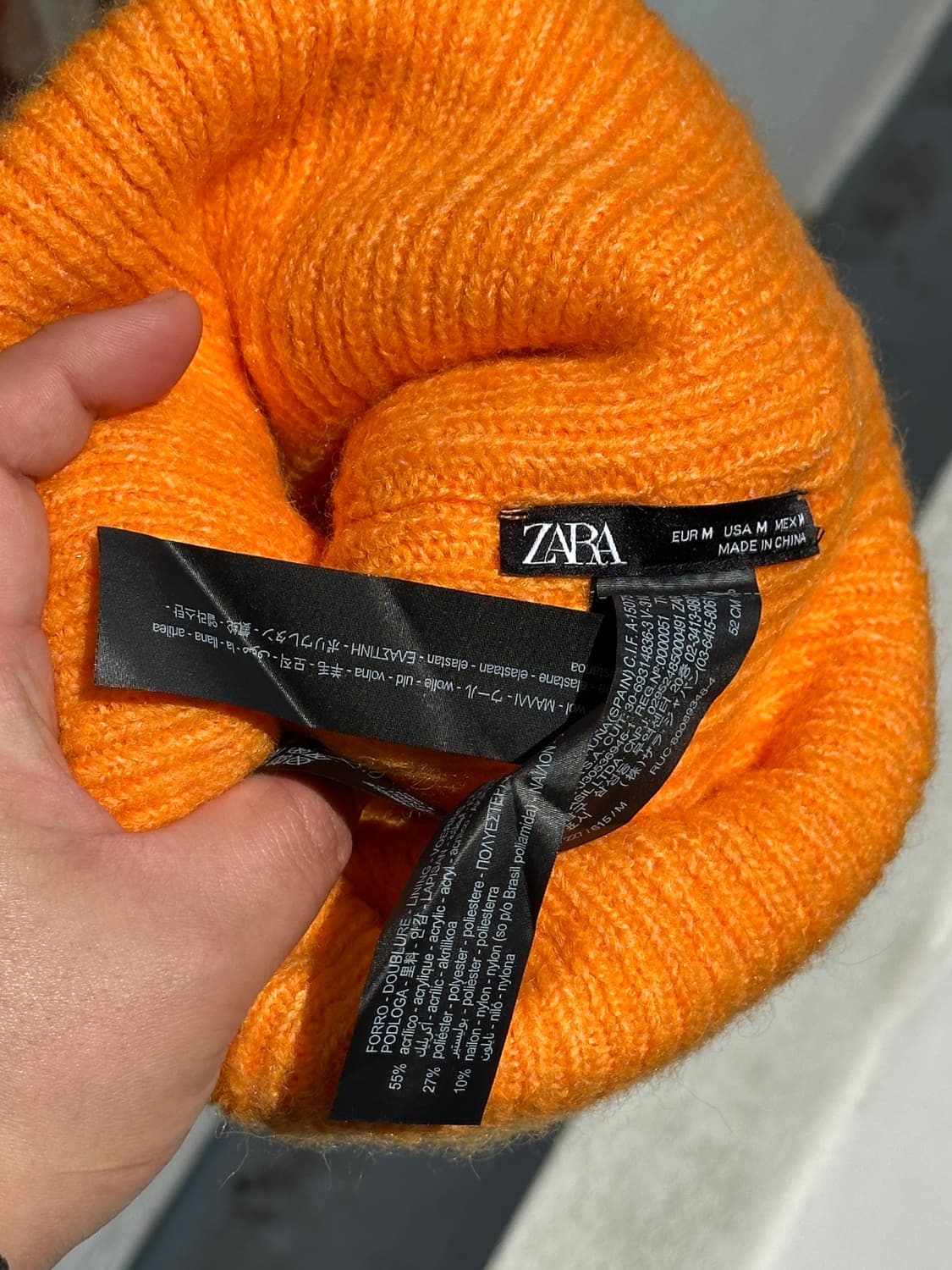 [F] 자라 오렌지 옐로우 비니 모자 상품이미지6