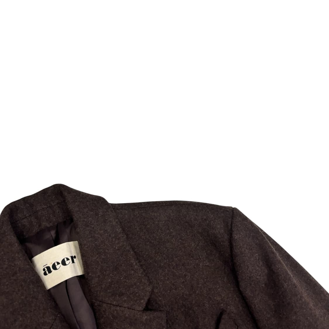 아에르 aeer 브라운 울 자켓 상품이미지3