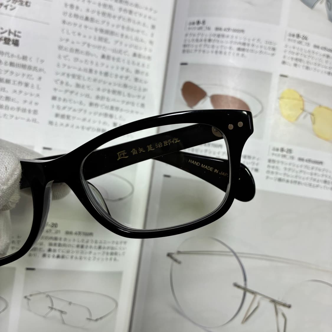 角矢甚治郎作 카도야 진지로 사쿠 일본 장인 셀룰로이드 안경 상품이미지2