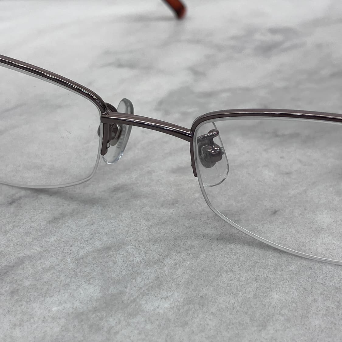 C80 EYESPAX 유광 브라운 소프트 스퀘어 반무테 안경 상품이미지5