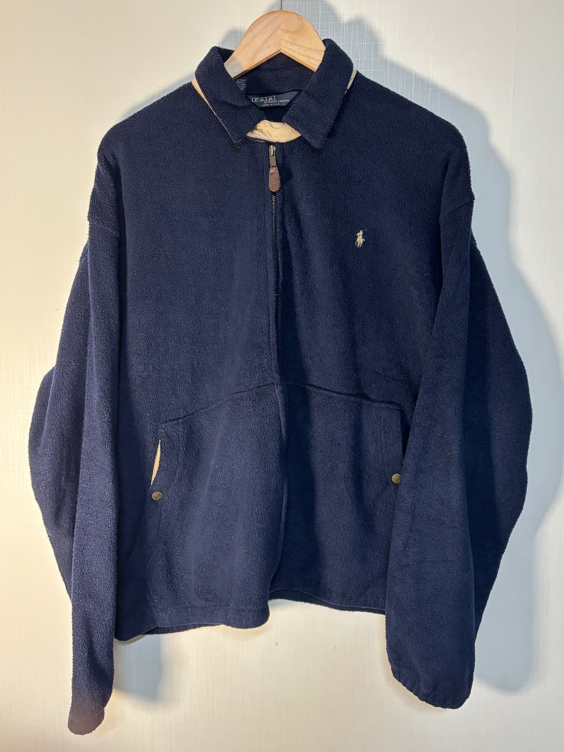 90s USA 폴로 플리스 스윙탑 드리즐러 자켓 빈티지 polo 상품이미지1