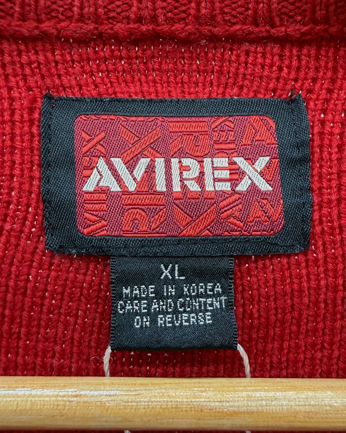 아비렉스 00s USA 컬러블럭 코튼 니트 상품이미지5