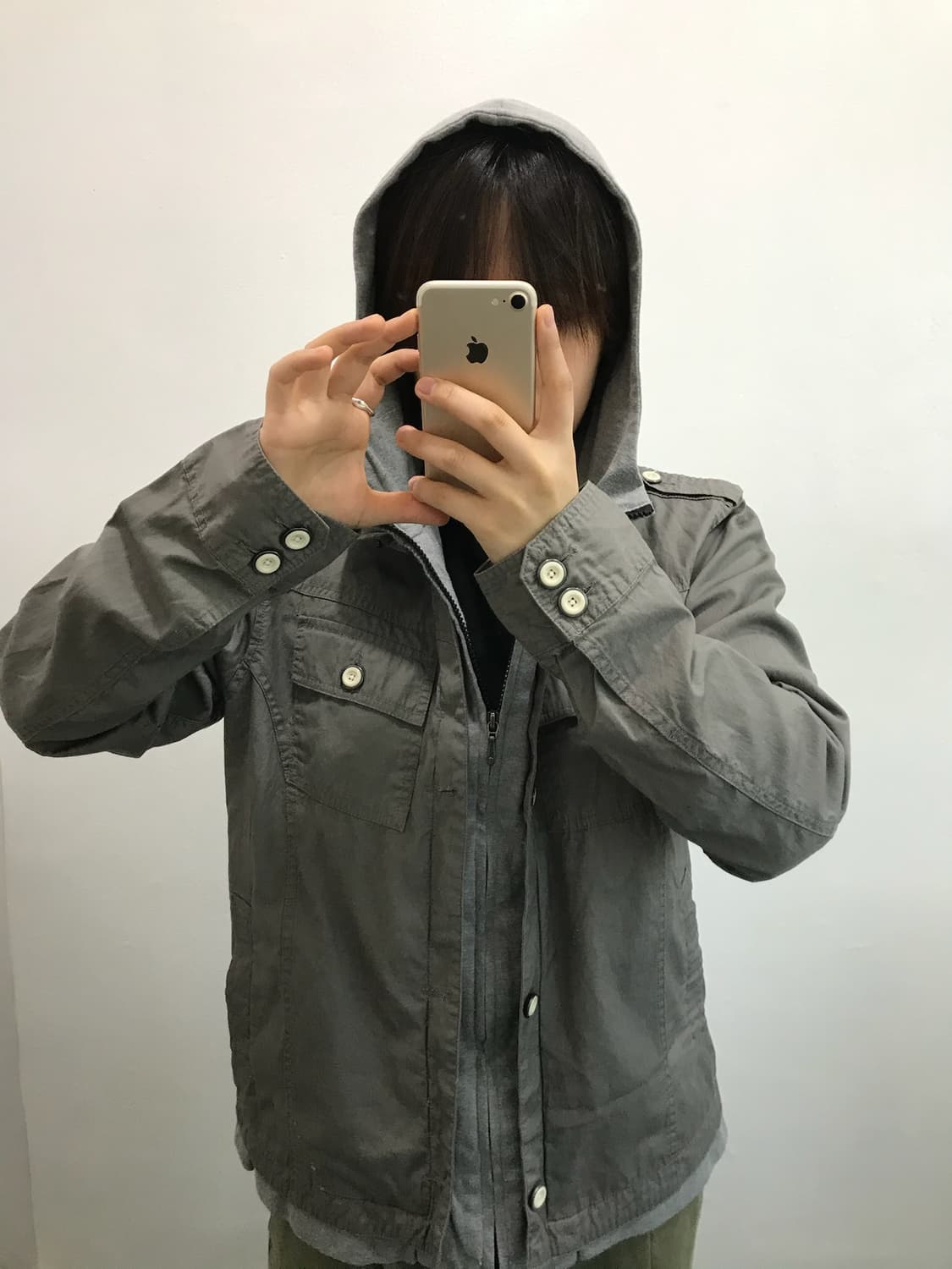 Create Barefoot 버튼 후드 집업 자켓 상품이미지4