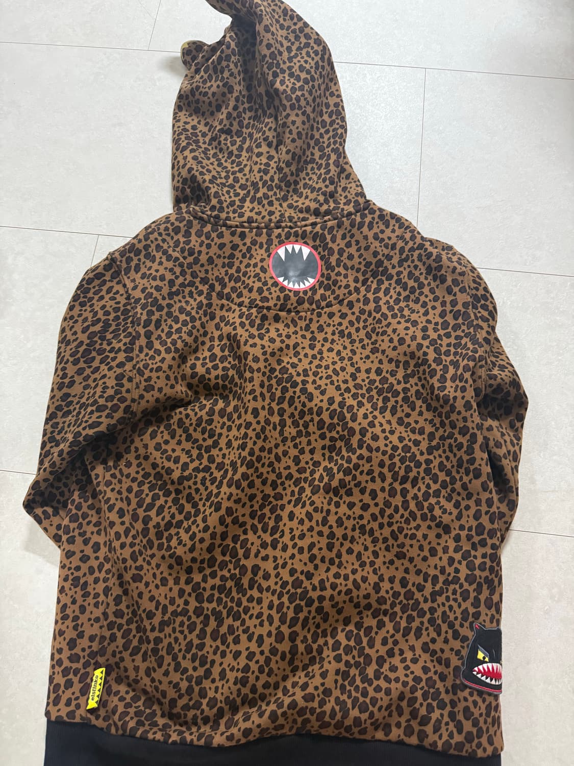 엘스팅코 후드티 레오파드 호피 후드 기모후드 갸루 귀 후드 상품이미지2