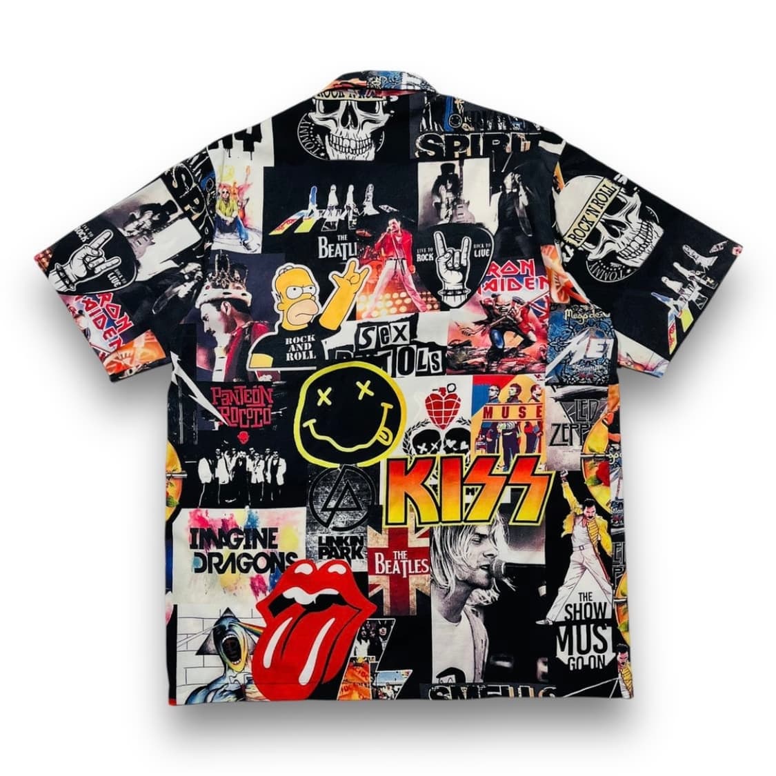 펑크 락 밴드 S 맴버 빈티지 그래피티 반팔 셔츠 상품이미지3