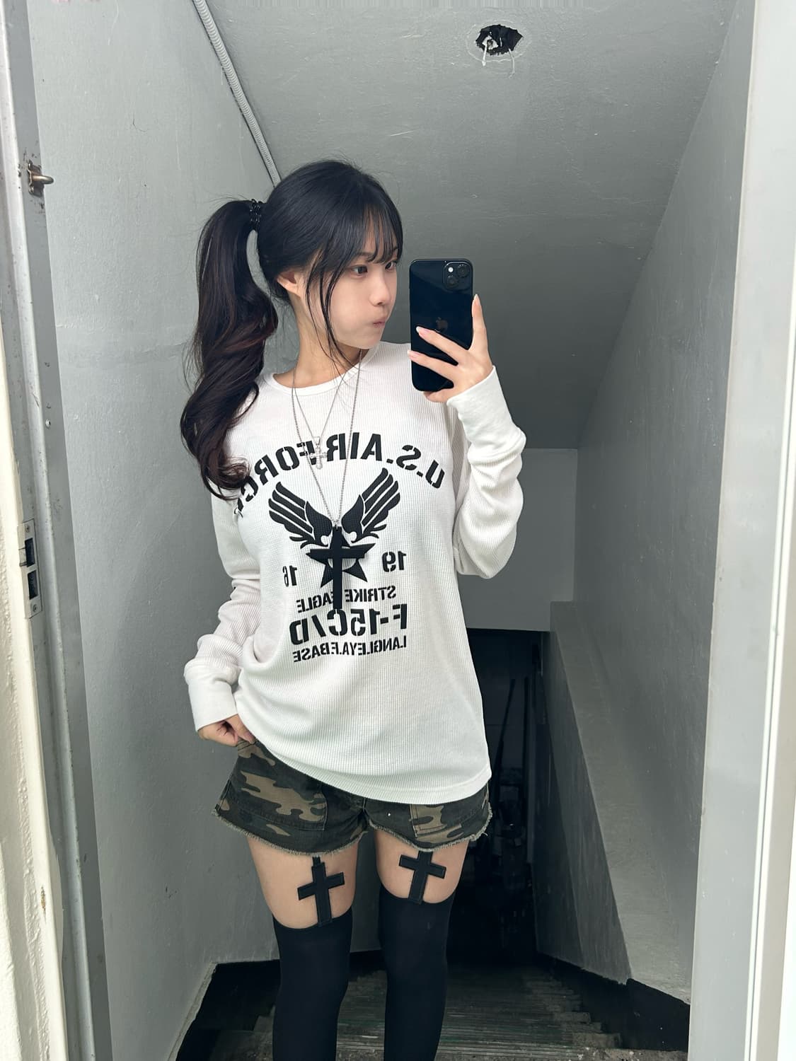 [JPN] 코디셋 ! 카모 U.S 날개 y2k 코디셋 상품이미지1