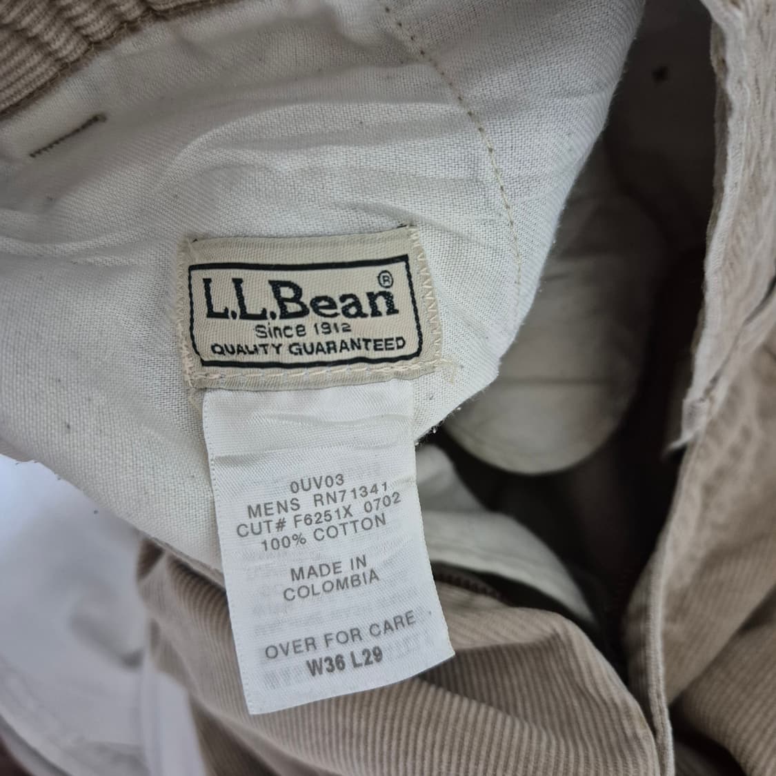 90-00s LLBEAN 엘엘빈 투턱 코듀로이 팬츠 상품이미지4