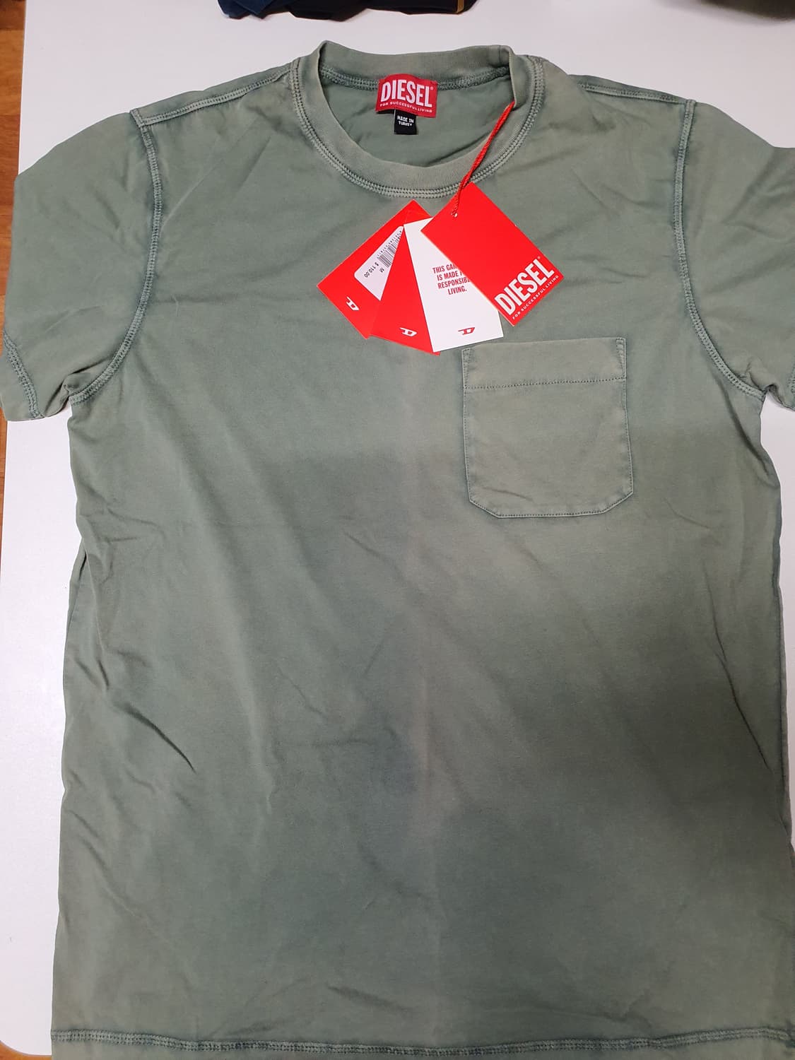 디젤 빈티지 워싱 반팔 티셔츠 새제품  상품이미지1