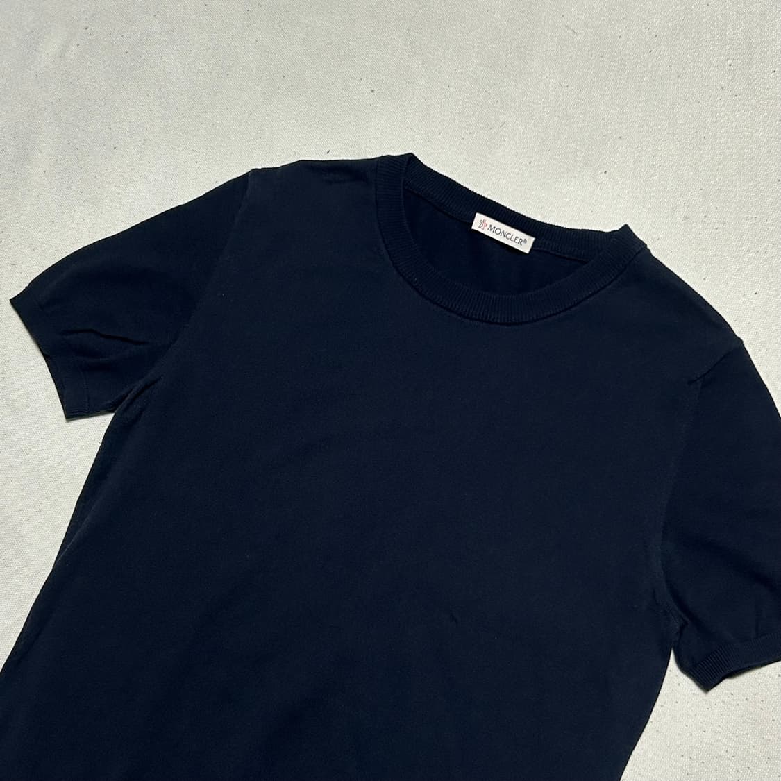 S 몽클레어 네이비 니트 반팔티 상품이미지1