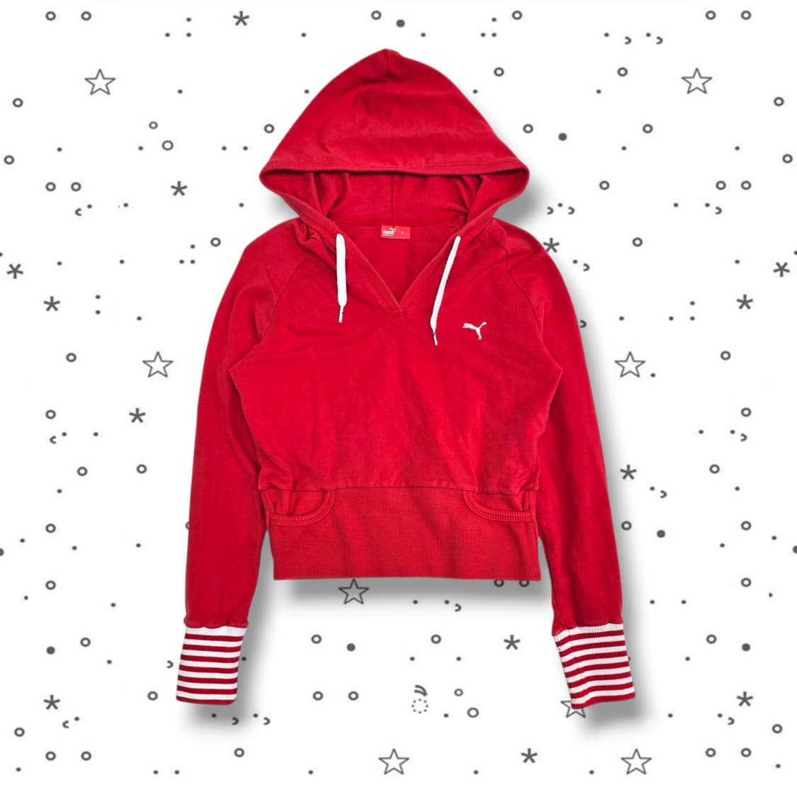 S PUMA 푸마 슬림 크롭 후드 티셔츠 상품이미지1