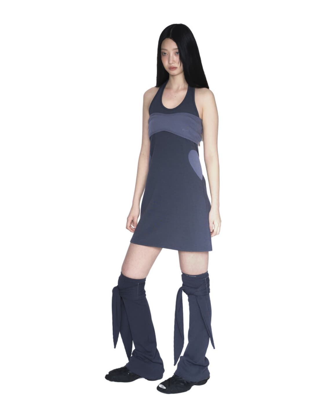 Layered heart halter dress 003 상품이미지1