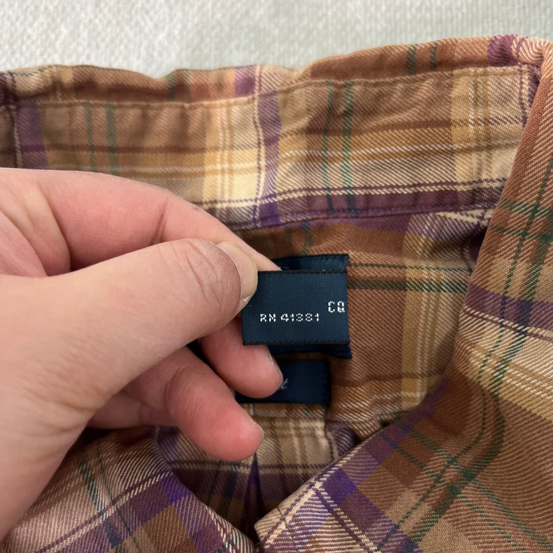 100 폴로랄프로렌 빈티지 체크 코튼 셔츠 상품이미지5