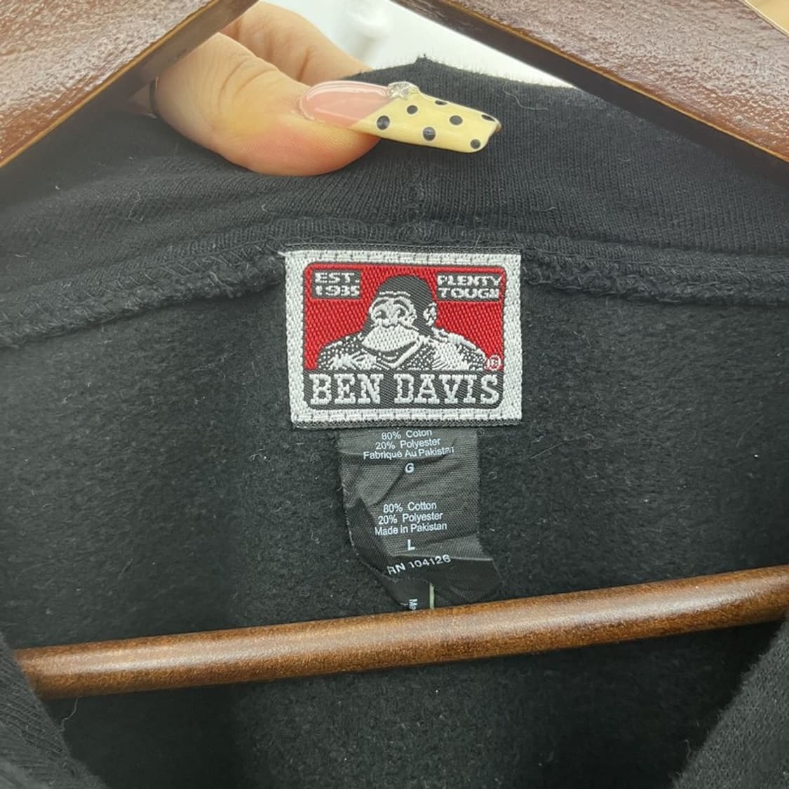 벤 데이비스 올드스쿨 빈티지 캐주얼 후드집업 L C09947 상품이미지5