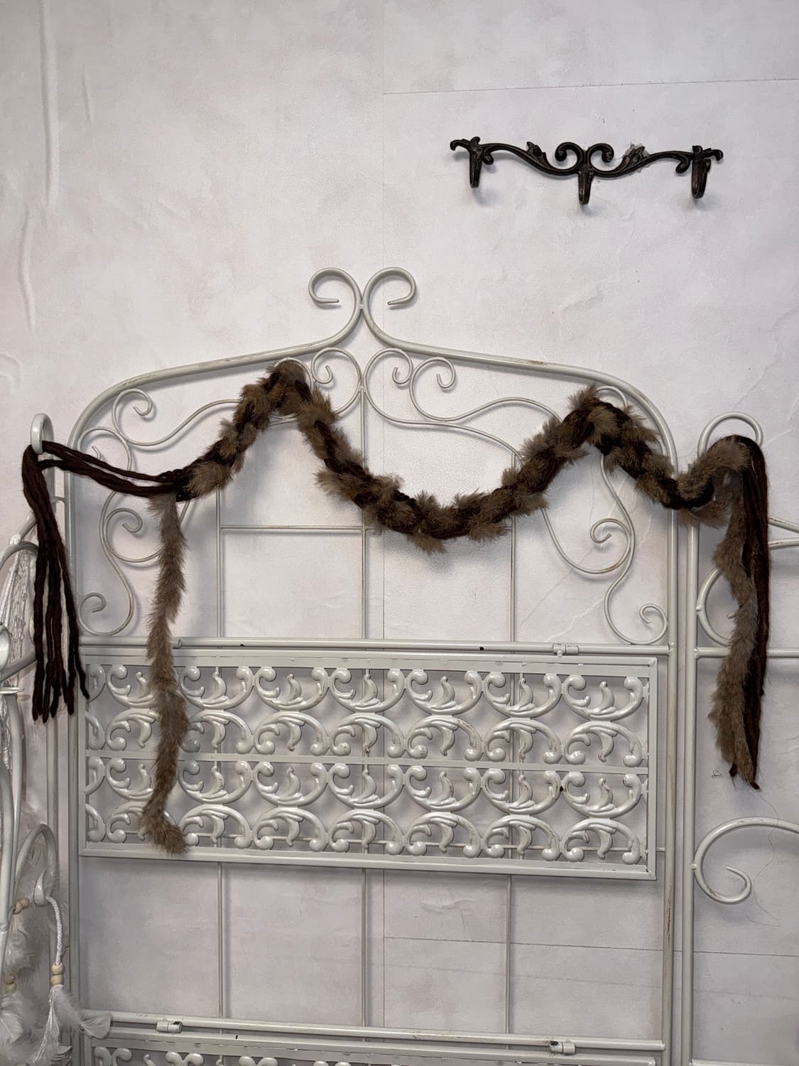 Brow rabbit fur trimming knit belt 상품이미지3