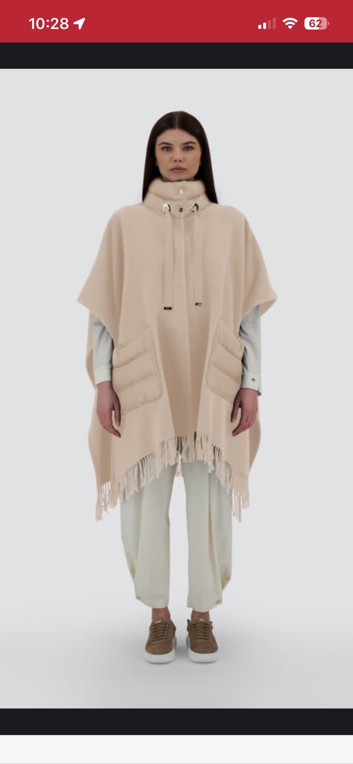 Herno 리조트 울 체크 케이프 패딩 상품이미지1