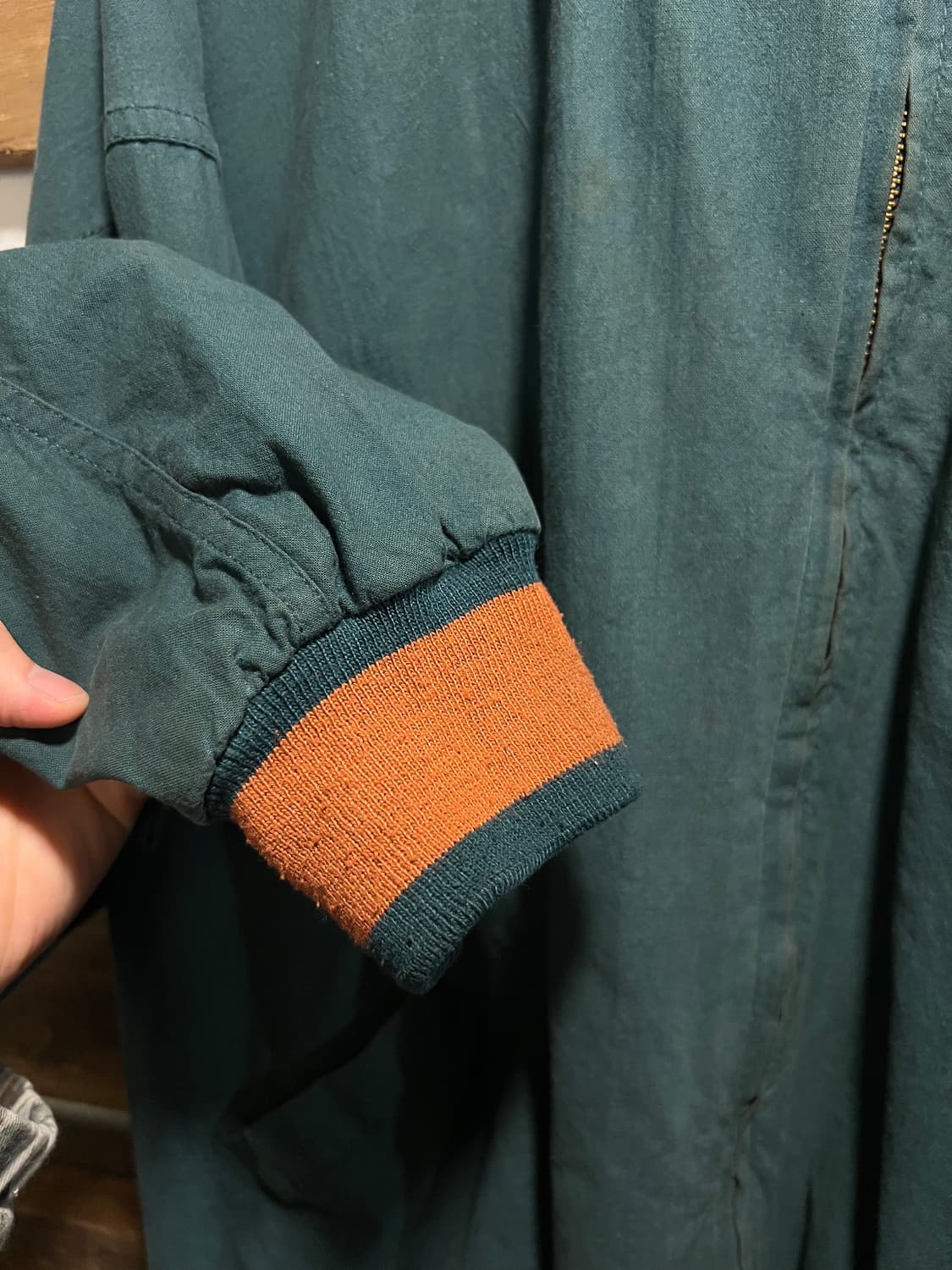 [L]80's Dunbrooke USA Made 빈티지그린 바시티 자켓 상품이미지5