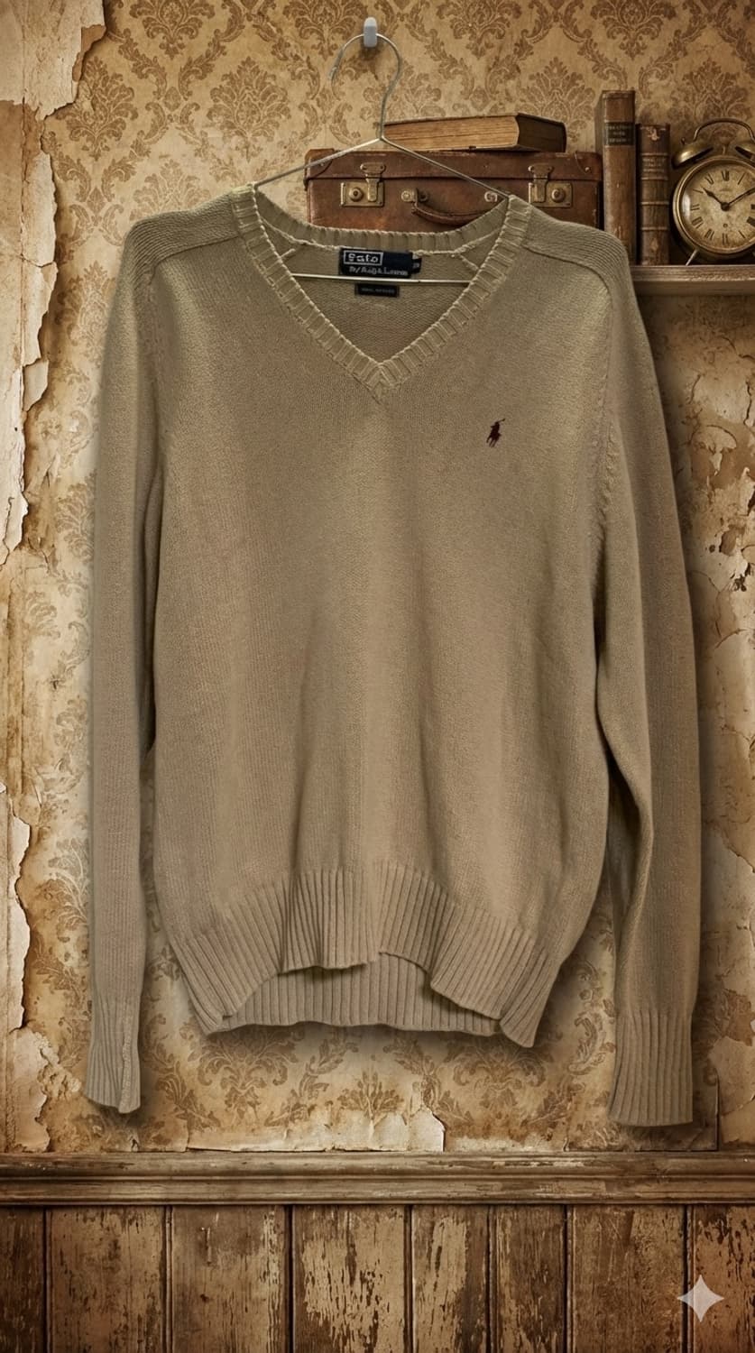 폴로 랄프로렌 브이넥 니트 베이지 상품이미지1