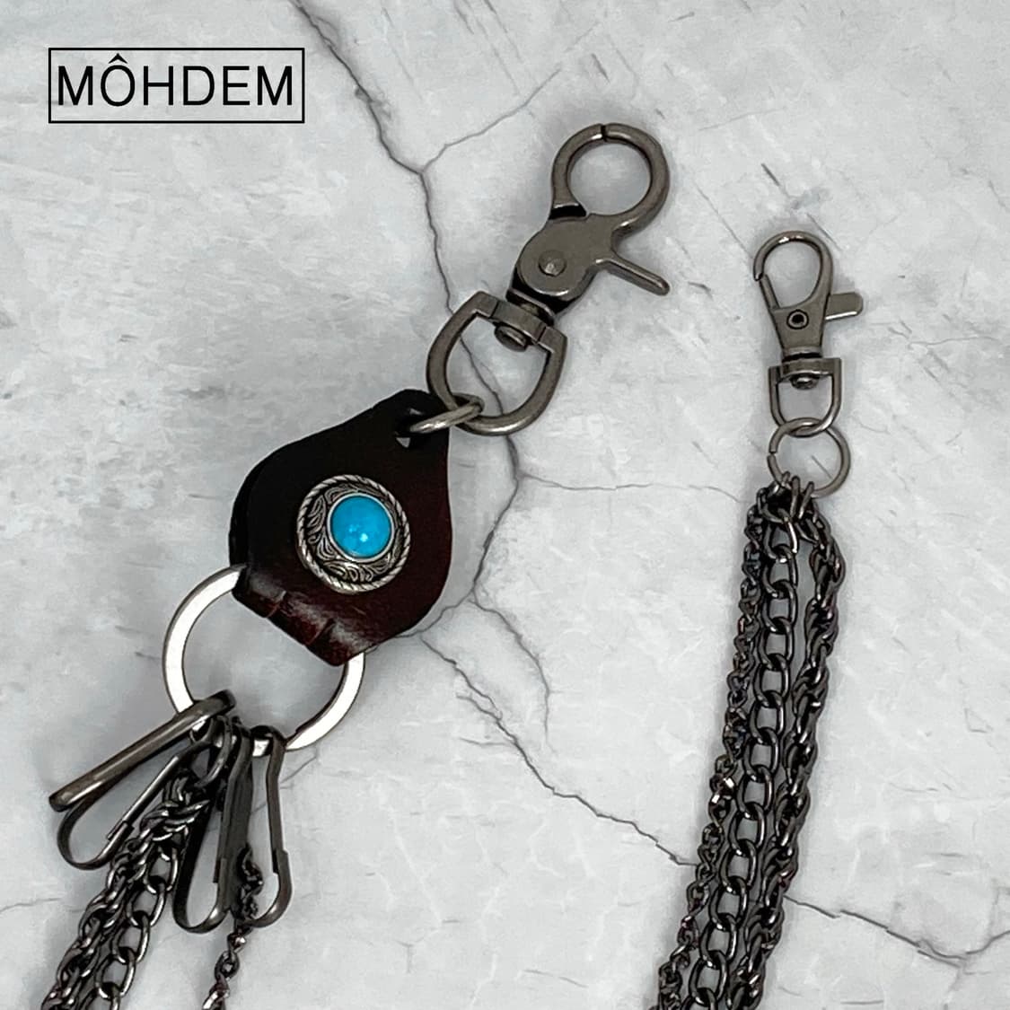 웨스턴 y2k 터키석 바지체인 키링 상품이미지4