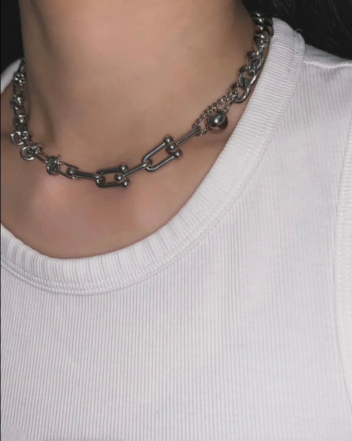 Ball piercing necklace 체인목걸이 상품이미지5