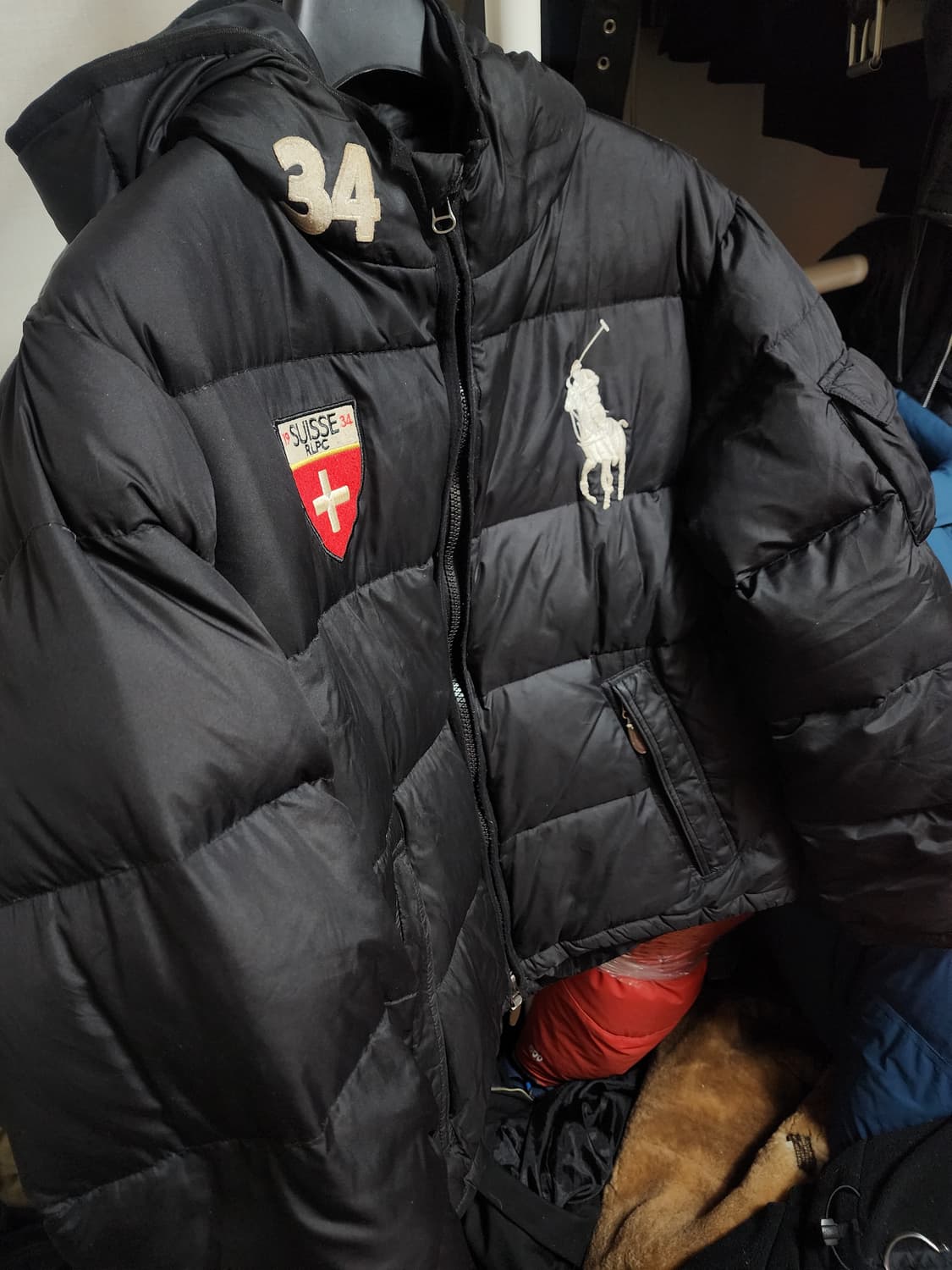 폴로랄프로렌 빅포니 패딩 블랙  L 상품이미지7