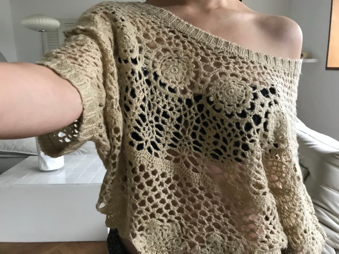 vintage crochet knit 상품이미지6