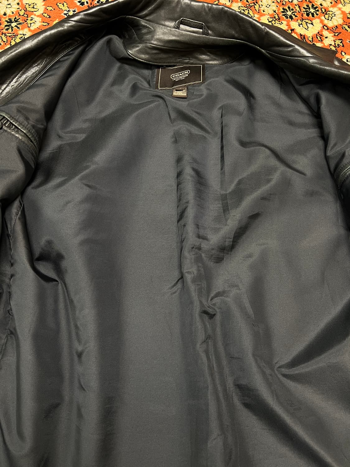 [105] COACH 코치 빈티지 리얼 레더 카코트 블랙 상품이미지9