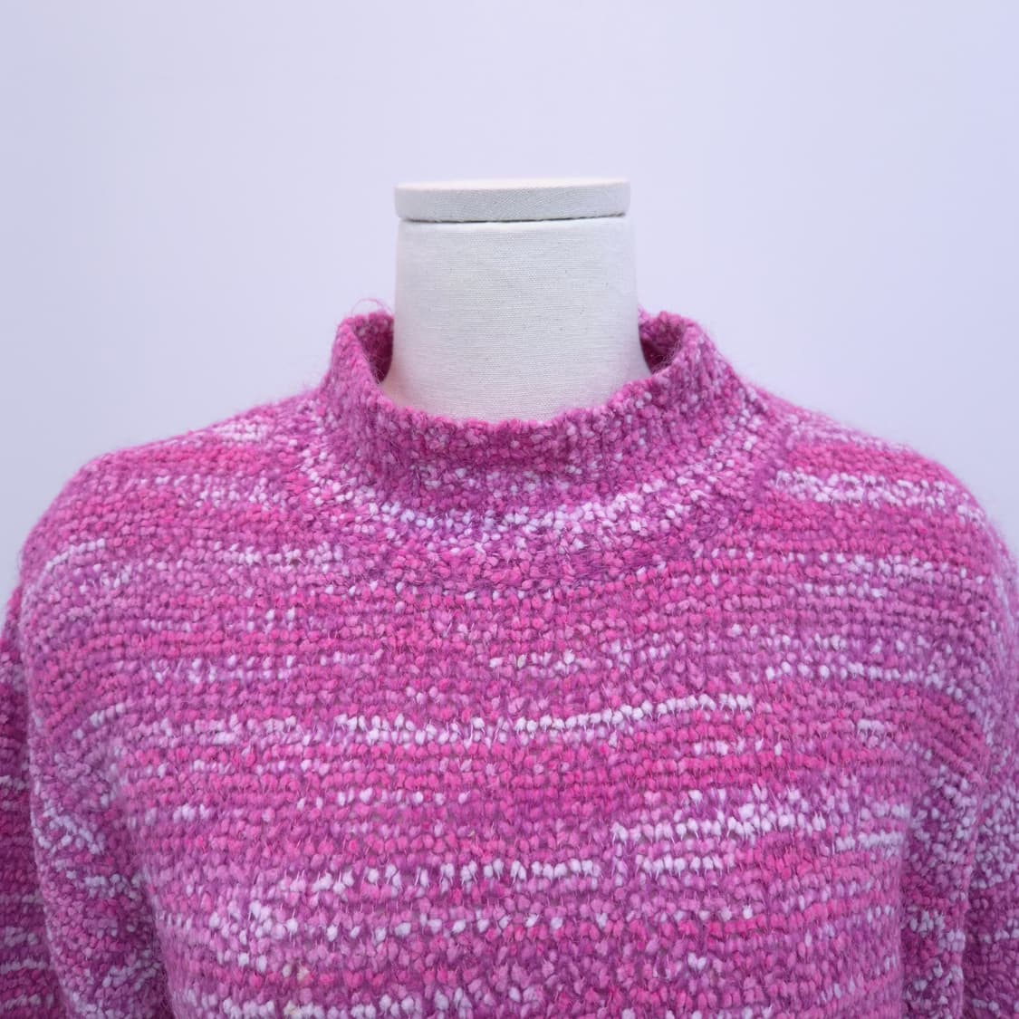 핑크 모헤어 하이넥 니트 상품이미지2