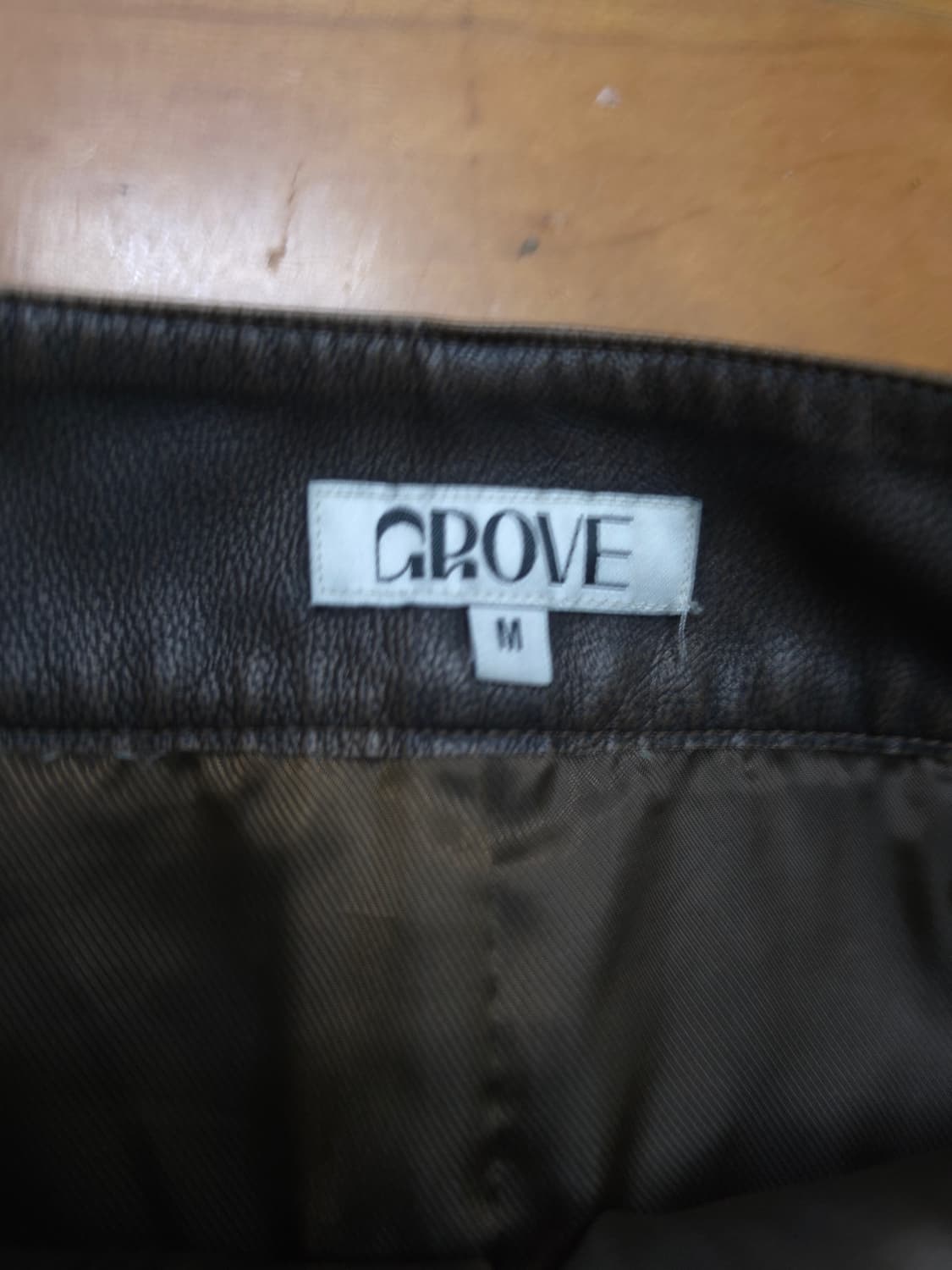 그로브 레더 미니스커트 상품이미지5