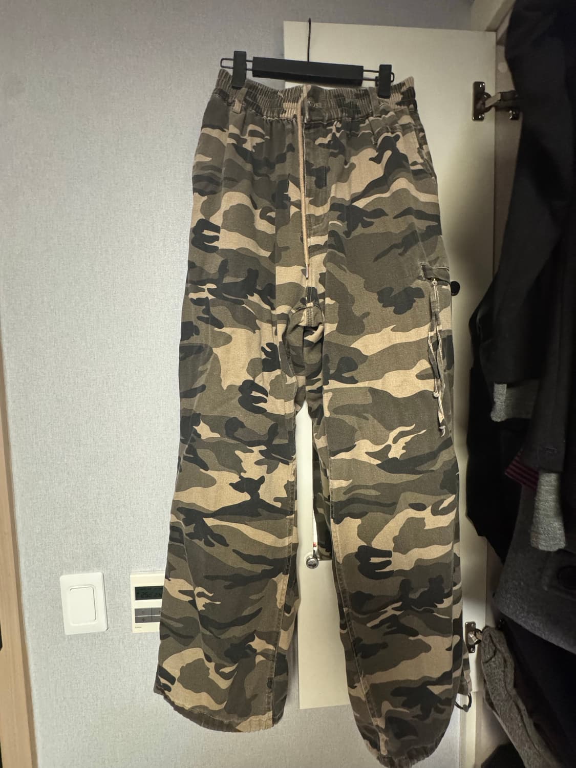 엑스톤즈 카모 스트랩 와이드 코튼 팬츠 L 상품이미지3