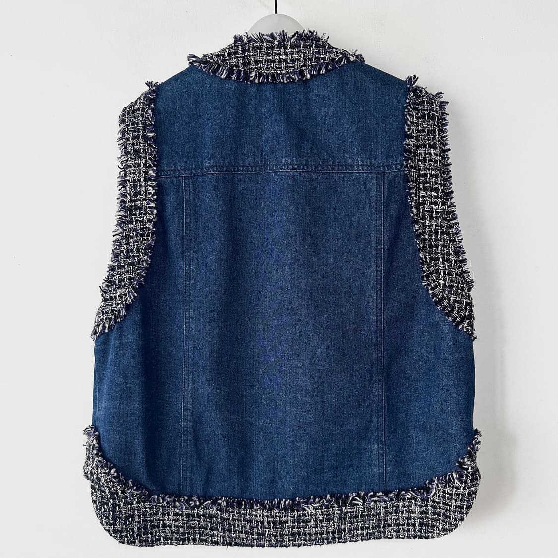 오즈세컨 트위드 데님 블록 베스트 상품이미지5