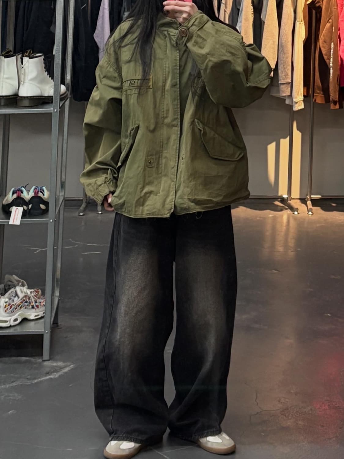 클럽액티비티 X LMC 크롭 M-65 올리브그린 자켓 A3491 상품이미지1